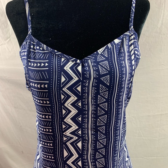 Boho Geo Print Split Thigh Cami Dress - Picture 7 of 9
